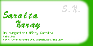 sarolta naray business card