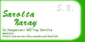 sarolta naray business card